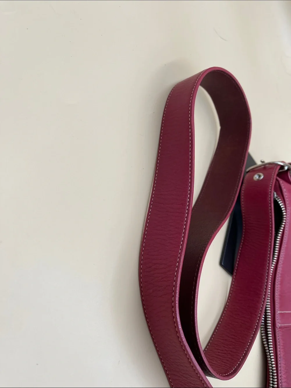 Coach Cherry Red Pebbled Leather Shoulder Bag